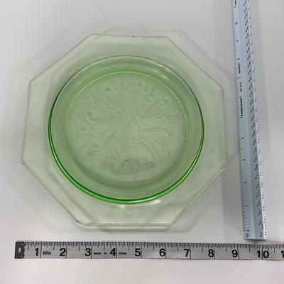 -131- URANIUM | Green Depression Glass Trays