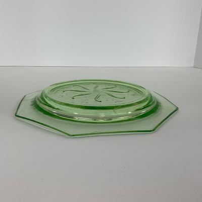 -131- URANIUM | Green Depression Glass Trays