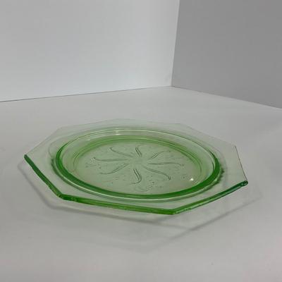 -131- URANIUM | Green Depression Glass Trays