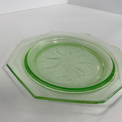 -131- URANIUM | Green Depression Glass Trays
