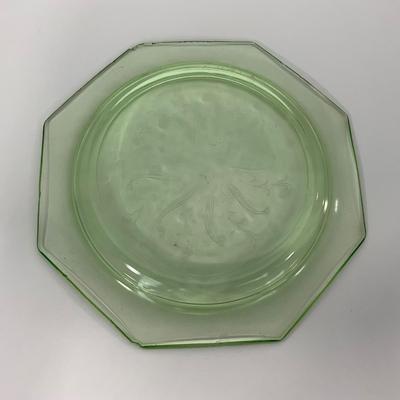 -131- URANIUM | Green Depression Glass Trays