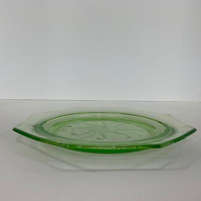 -131- URANIUM | Green Depression Glass Trays