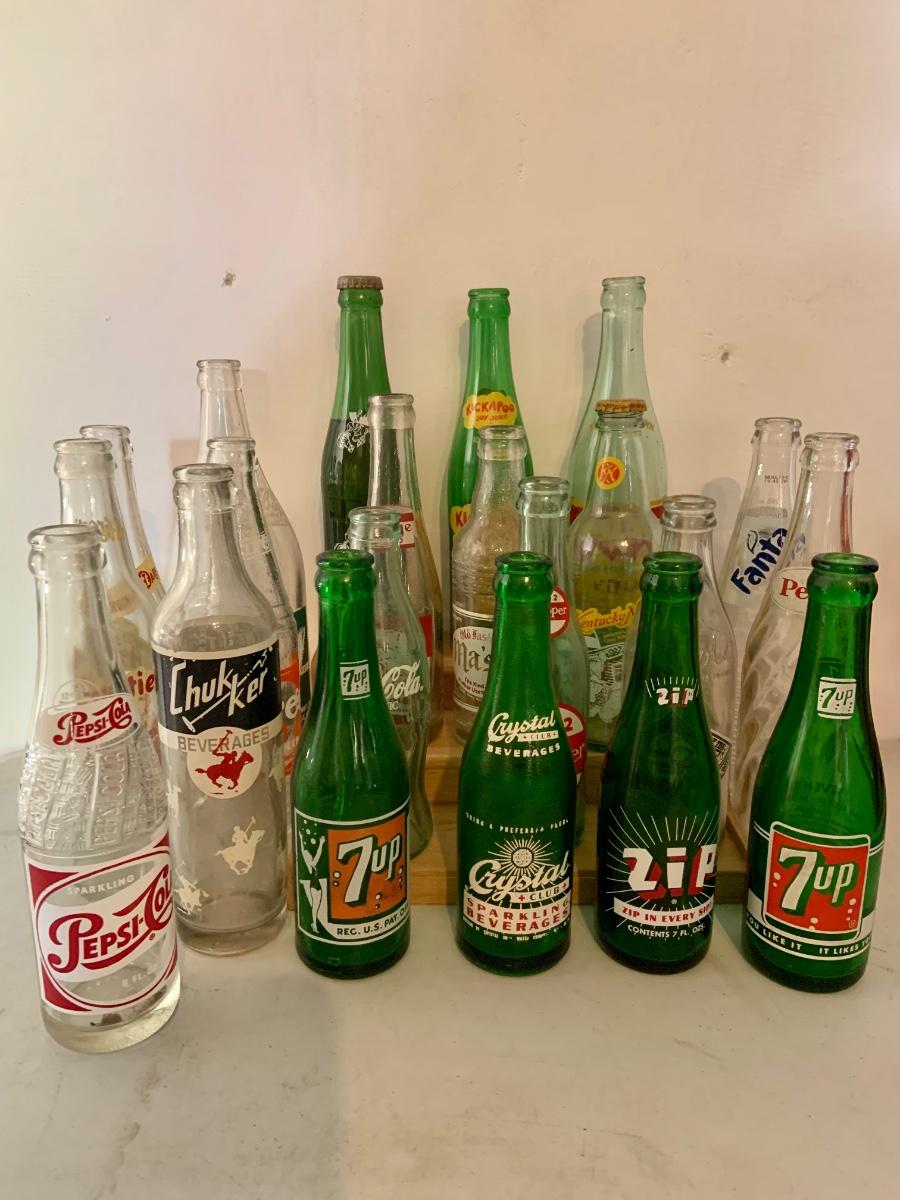 LOT194G Vintage Glass Soda Pop Bottle Collection