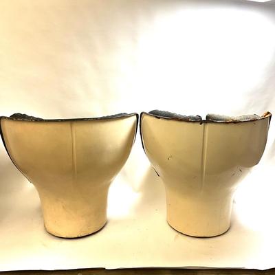 1578 Pair of ELDA Swivel Base Leather Chairs by Joe Colombo