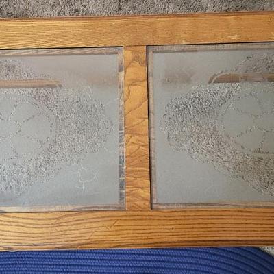 Wood Coffee Table with Glass