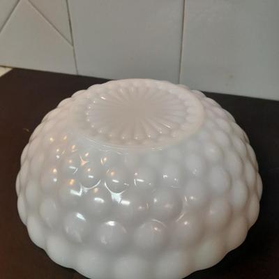 Anchor Hocking Bubble glass Milk glass bowl, placemats, salt & pepper shakers and other Kitchen items
