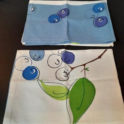 Tonala hand painted plate / trivet, Talavera Pottery Bird mug, toothpick holder, and Linen dishcloths