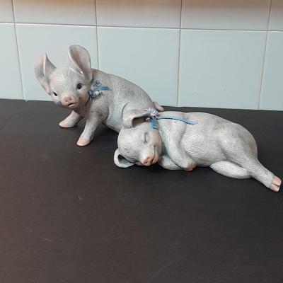 Two Ceramic Pigs