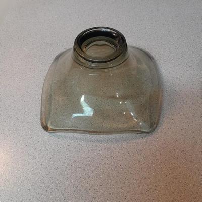 Two vintage Mid Century Modern Smoke glass Dishes Viking glass