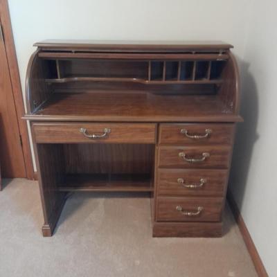 Keyed Roll top writing / office desk with Vaghn Furniture chair