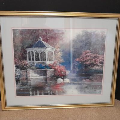Two gold framed pictures