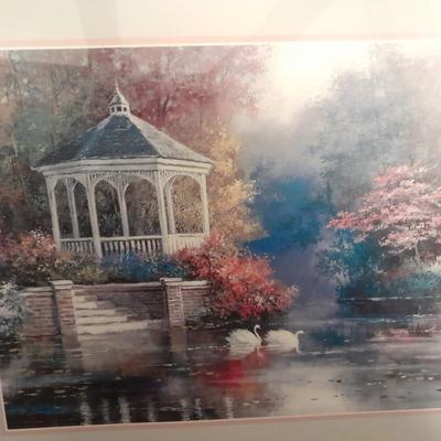 Two gold framed pictures