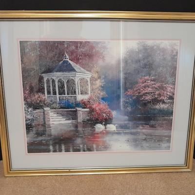 Two gold framed pictures