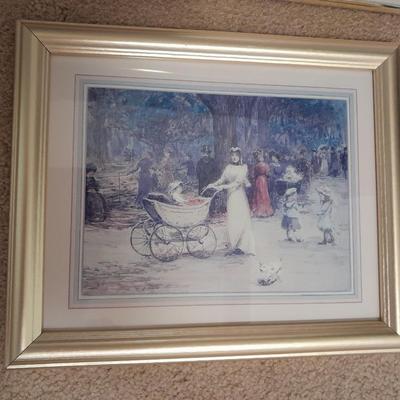 Two gold framed Pictures Across the Stile by William Stephen Coleman