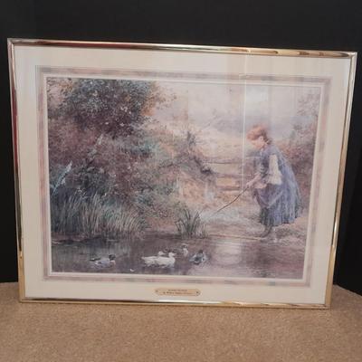 Two gold framed Pictures Across the Stile by William Stephen Coleman
