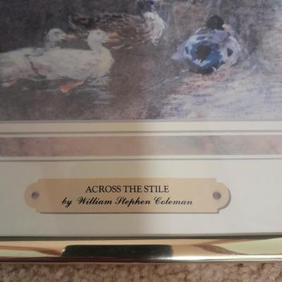 Two gold framed Pictures Across the Stile by William Stephen Coleman