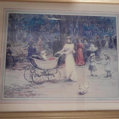 Two gold framed Pictures Across the Stile by William Stephen Coleman