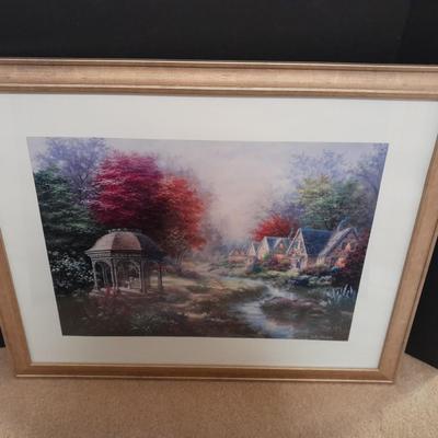 Country cottage Gazebo framed wall art