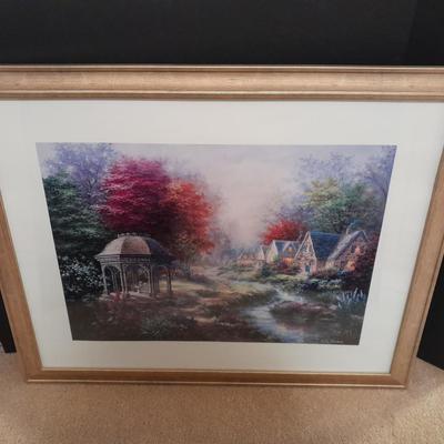 Country cottage Gazebo framed wall art