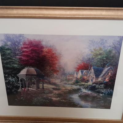 Country cottage Gazebo framed wall art