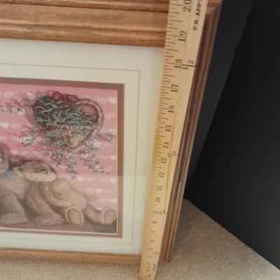Oak Framed " Time out" Teddy Bear wall art