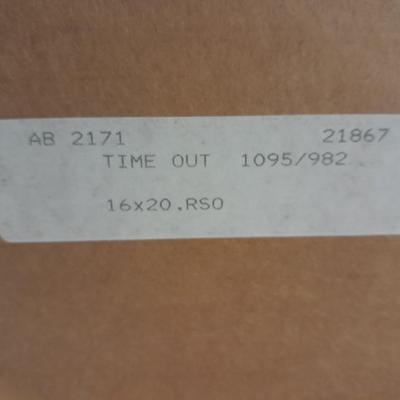 Oak Framed " Time out" Teddy Bear wall art