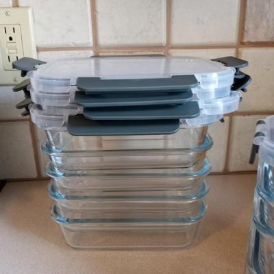GLASS STORAGE CONTAINERS WITH LIDS