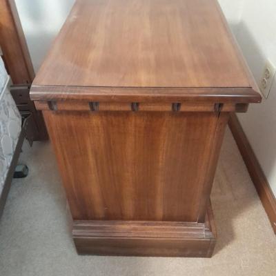 Two drawer Twin Oaks Furniture nightstand with Sharp alarm clock 2 of 2