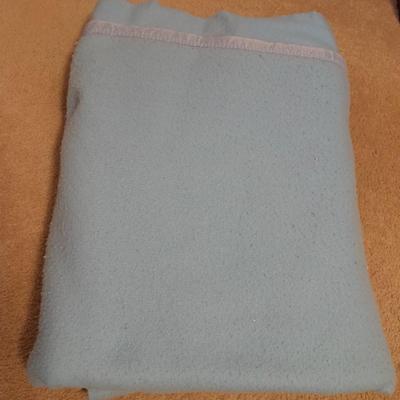 Three Polyester blankets with silk edging
