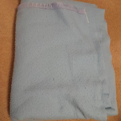 Three Polyester blankets with silk edging