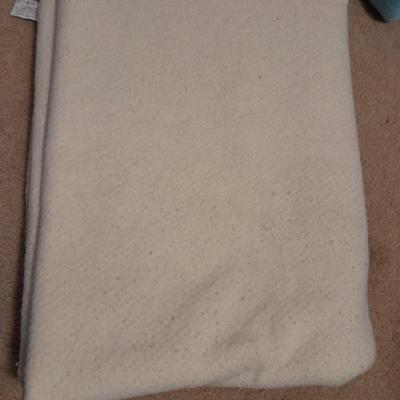 Three Polyester blankets with silk edging