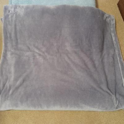 WestPoint Home Polyester Sofy King sized blue blanket and soft purple throw blanket