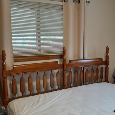 King Sized bed headboard, Metal Frame with Monarch Supreme pillow top Firm mattress & Box springs