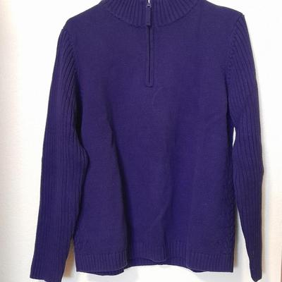 Women's long-sleeved tops / sweaters with zipper front XL and L