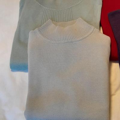 Women's Long Sleeved tops / sweaters turtle neck L & XL dress barn and more