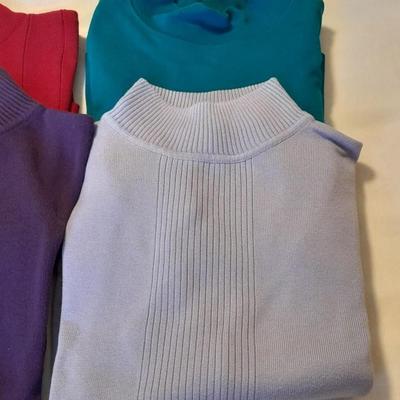 Women's Long Sleeved tops / sweaters turtle neck L & XL dress barn and more