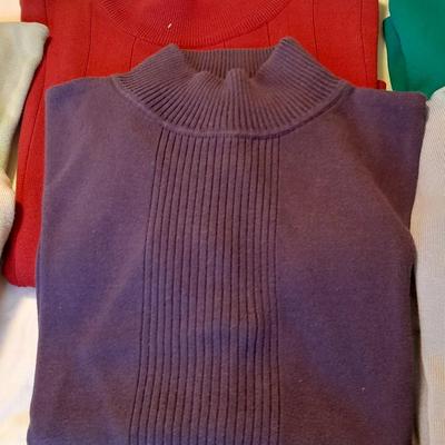 Women's Long Sleeved tops / sweaters turtle neck L & XL dress barn and more
