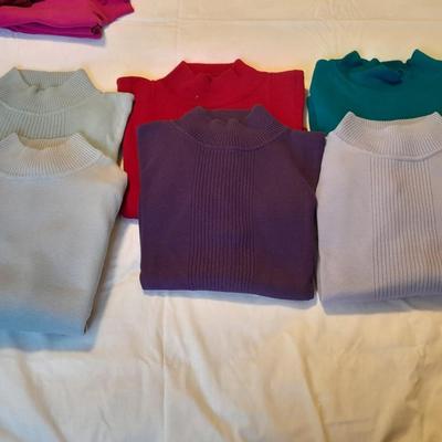 Women's Long Sleeved tops / sweaters turtle neck L & XL dress barn and more