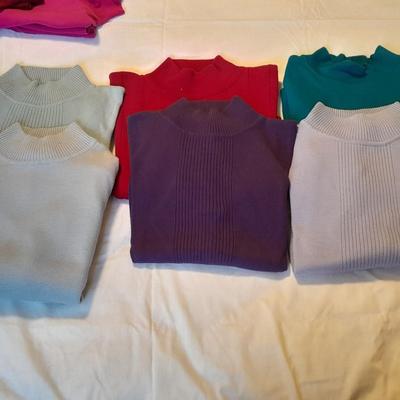 Women's Long Sleeved tops / sweaters turtle neck L & XL dress barn and more
