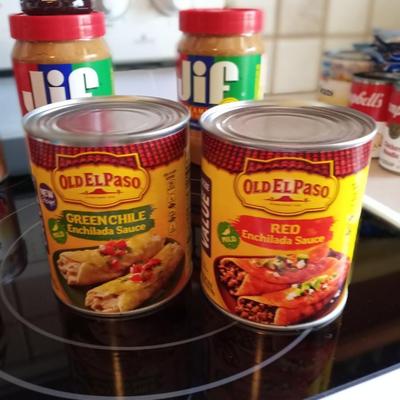 CANNED CHICKEN NOODLE SOUP-PINTO BEANS-PEANUT BUTTER-TUNA PACKETS AND MORE