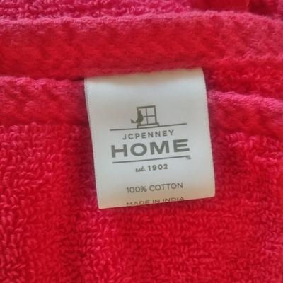 Bath towels, Washcloth, makeup / RX bag, and an over the door hanger hook