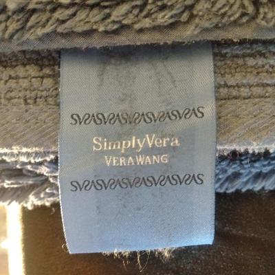 Long Runner Rug, framed bath wall art, towels, washcloths, and hand towel