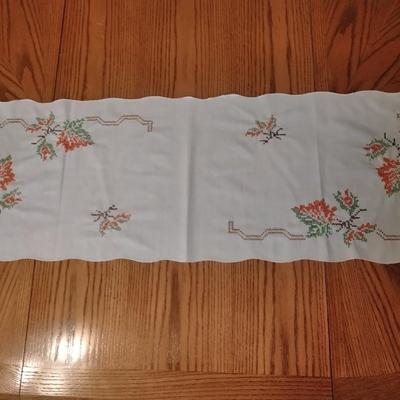 Vintage Embroidered Table linens runners and cloths