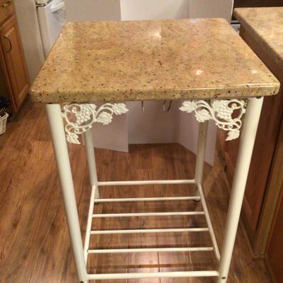 508 Granite Kitchen Island with Pot Holders