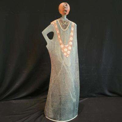 Fred Weisener Ceramic Standing Lady Sculptures (LR-DW)