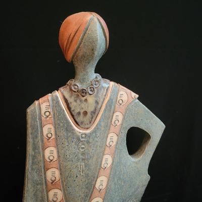 Fred Weisener Ceramic Standing Lady Sculptures (LR-DW)