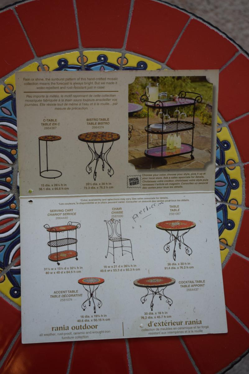 Pier 1 Mosaic Patio side table