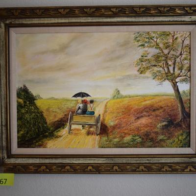 Large Country scene oil painting