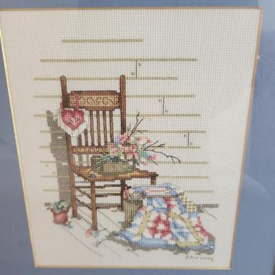 3 Pieces of Framed Needlepoint