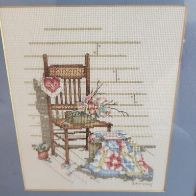 3 Pieces of Framed Needlepoint